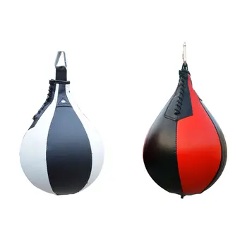 Высококачественный боксерский мяч грушевидной формы из искусственной кожи для занятий муайтай-фитнесом, надувная боксерская груша, тренирующая реакцию, сжигающая калории