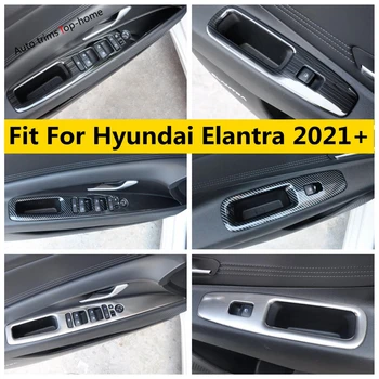 Дверной Подлокотник Стеклоподъемник Swicth Кнопка Управления Накладка Панели Подходит Для Hyundai Elantra 2021-2023 Аксессуары Для Интерьера