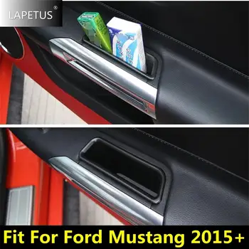 Внутренняя дверная ручка, Подлокотник, держатель контейнера, Лоток, коробка для хранения, Органайзер, Аксессуары Для Стайлинга автомобилей, подходит для Ford Mustang 2015-2019 гг.