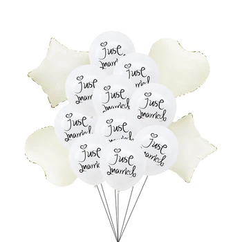 1 Комплект Белого Латексного воздушного шара из алюминиевой фольги для новобрачных, Помолвка, Свадьба, Девичник для душа невесты, принадлежности для украшения вечеринки