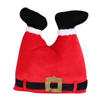 Рождественская шляпа Удобный забавный реквизит для фотосъемки Рождественская кепка Уютная шляпа Санта Клауса для торжеств Праздничное переодевание Фестиваль Рождество