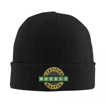Сертифицированная вязаная шапка Wordle Master, зимняя шапка-бини, теплая кепка в стиле хип-хоп, забавная игровая кепка для мужчин и женщин