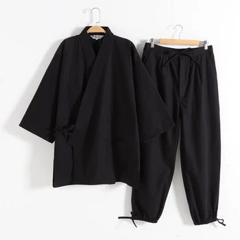 Мужская японская одежда Samue, Рождественская пижама Ninja House Yard Garden, пижама Jarmies Loungewear