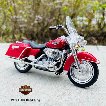 Maisto 1:18 Мотоцикл Harley-Davidson 1999 FLHR Road King Из Красного сплава, Модель мотоцикла, Коллекция игрушечных автомобилей
