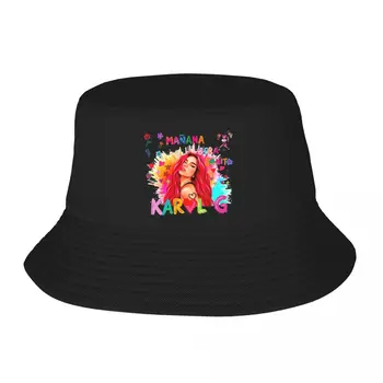 Носите Широкополую шляпу Karol G Bichota Music Singer Bob Cap Мужчины Женщины Хлопчатобумажные Рыбацкие Кепки Реверсивная Рыбацкая Шляпа Лето