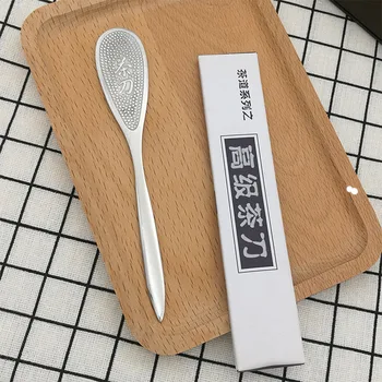 1 шт. игла для чайного ножа из нержавеющей стали, аксессуары для чая ручной работы в Китайском стиле, металлический нож для пуэра с цветочным рисунком на ручке