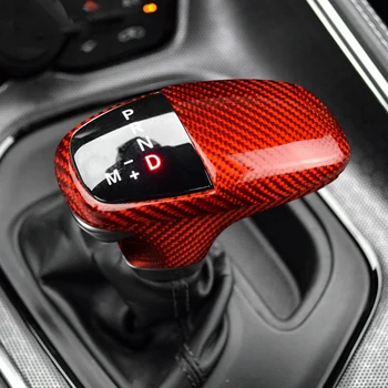 Накладка на ручку переключения передач автомобиля из углеродного волокна ABS для Dodge Challenger Charger 2015-2020 Shift Handball Cover