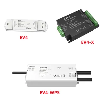 EV4-X 4-канальный ретранслятор питания постоянного напряжения DC12-24V для одноцветного/двухцветного/RGB/RGBW модуля светодиодной ленты постоянного напряжения