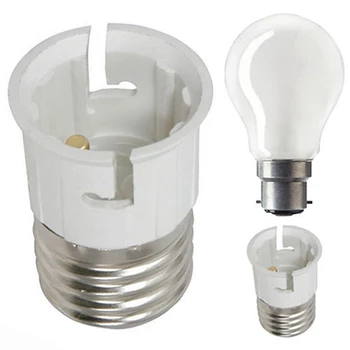 Преобразователь цоколя лампы накаливания от E27 до B22 с винтом Эдисона в штыковую крышку челнока
